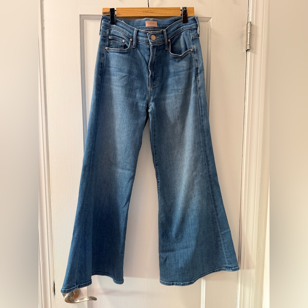 Mother Classic Blue Wide-Leg Women's Jeans